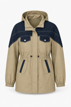 Sloane Contrast-Yoke Utility Jacket