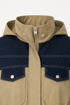 Sloane Contrast-Yoke Utility Jacket