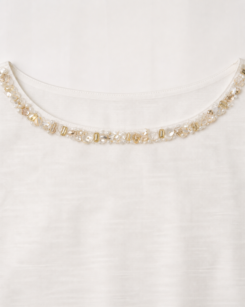 Estelle Embellished Neck Shell Top