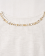 Estelle Embellished Neck Shell Top