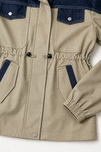 Sloane Contrast-Yoke Utility Jacket