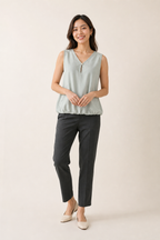 Nola Bubble Hem Sleeveless Top