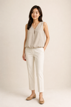 Nola Bubble Hem Sleeveless Top