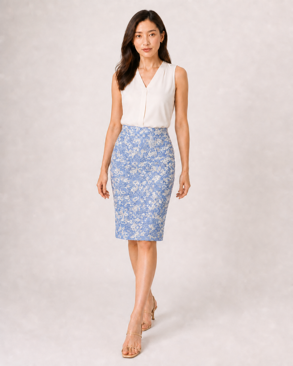 Celeste Floral Lace Midi Skirt