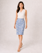 Celeste Floral Lace Midi Skirt