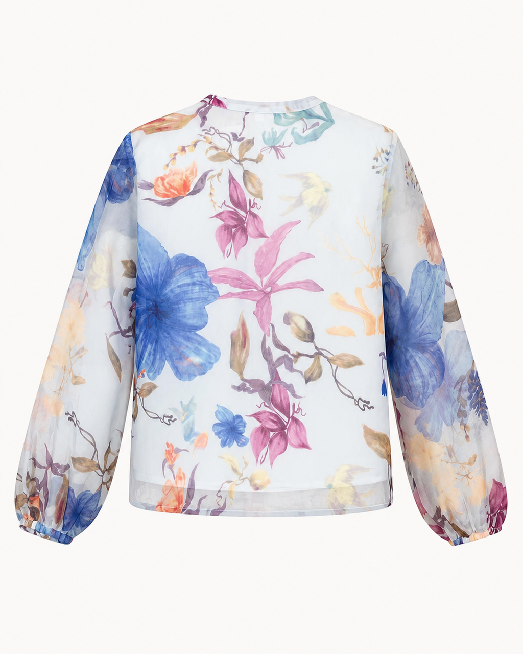 Liora Watercolour Floral Chiffon Blouse
