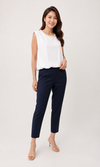 Elara Embellished Neck Bubble Hem Top