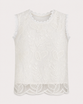Aurelia Embroidered Organza Sleeveless Top