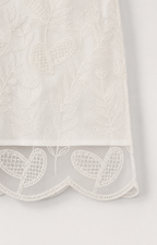 Aurelia Embroidered Organza Sleeveless Top