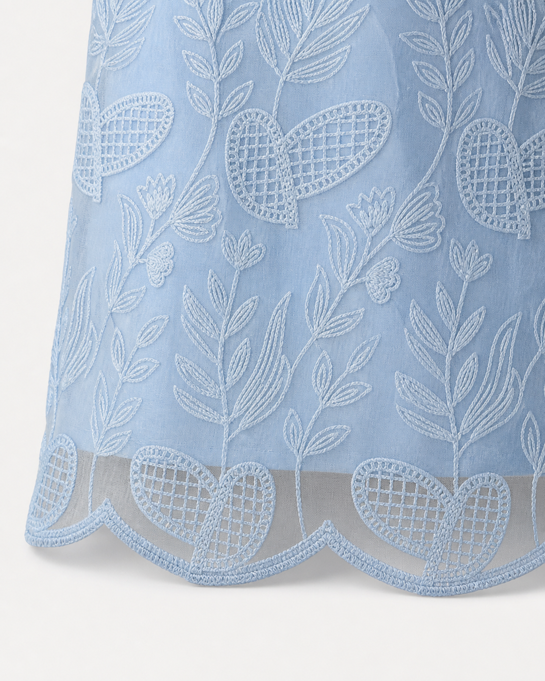 Aurelia Embroidered Organza Sleeveless Top