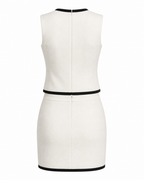 Camille Contrast Piping Top & Skirt Set