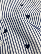 Amelie Heart Pinstripe Shirt Dress
