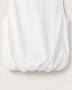 Elara Embellished Neck Bubble Hem Top
