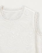 Aurelia Embroidered Organza Sleeveless Top