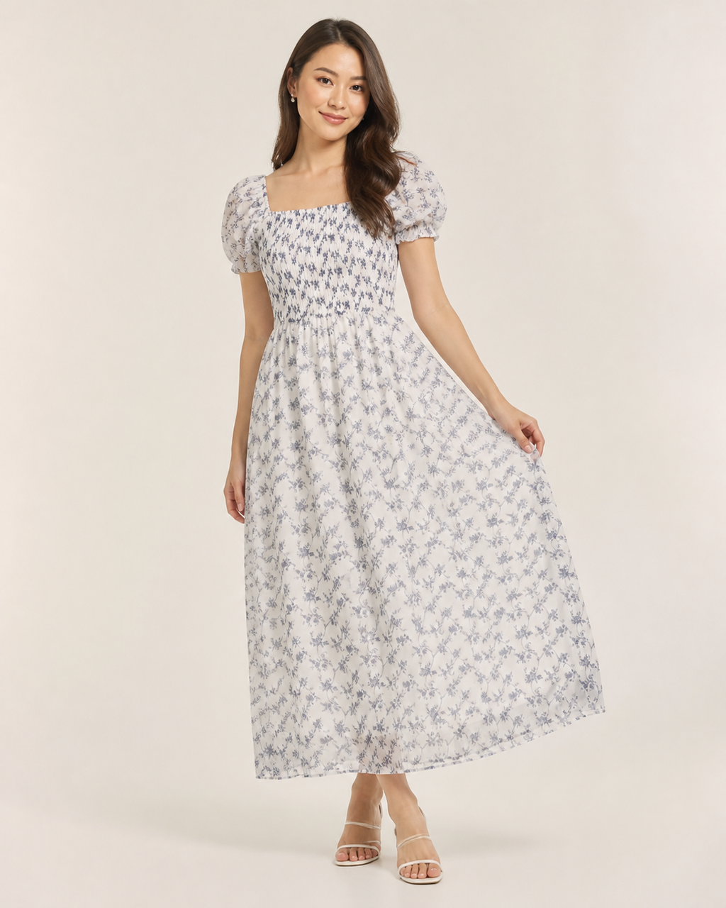 Elowen Smocked Floral Maxi Dress