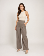Rowan High-Waisted Wide-Leg Trousers