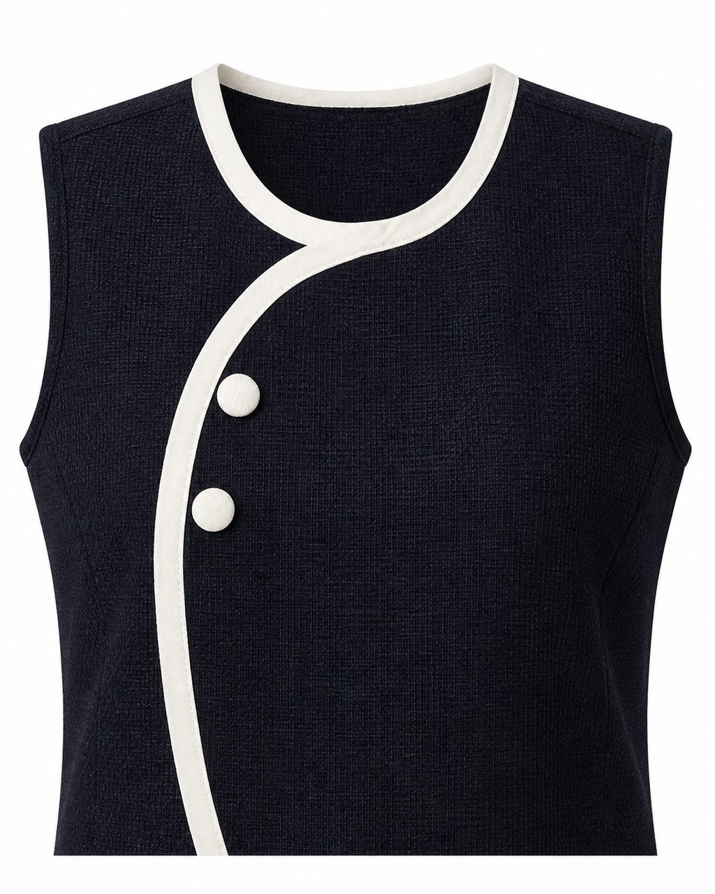 Camille Contrast Piping Top & Skirt Set